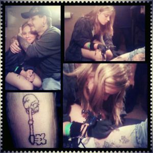 My daughter tattooing me