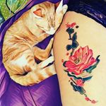 #flower  #tatto2me #puertomontt #chileantattoo #cat