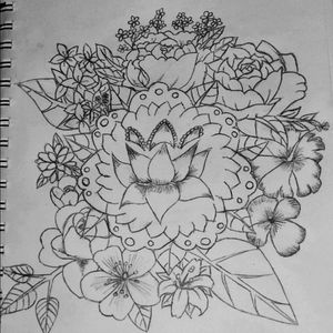 Hoping to get my first tattoo soon ^^ #mandalaandflowers #owndesign #firsttatoo