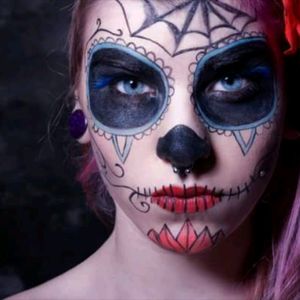 #skull  #makeup #mexicanskull #alternativebeauty #alternativemodel