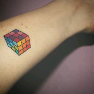 My fists tattoo#rubik #rubikscube #rainbow #geometry #colors