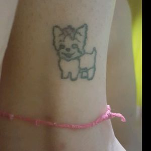 1st tattoo about my dog, she came for me in a bad time in my live,and always when i stay in difficult moments i see and i know the good times are coming#dogdrawing  #animalstattoo
