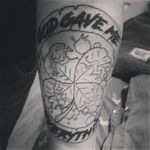 Clover Tattoo #clover #luck #god