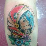 #astronaut #girl #traditional_tattoo