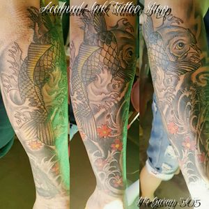 Tattoo manga en proceso realizado en #ACAHUALINKATTOOSHOP #MrGaray505 #AmoelArtedelTatuaje #TattooManga #eternalink #TripleBlackPara citas o cnsultas al 77675357