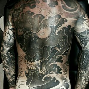 #tattoo #japonese #irezumi #oni #japonesetattoo# @syl20cbien @CalaveraTattoo