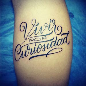 #Lettering #vivir por #curiosidad, #living by #curiosity! #1 #first