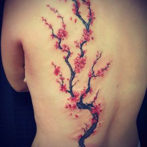 Cherry blossom Sakura female tattoo