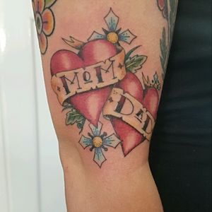 Parents tribute-tattooed by Kat Clarke