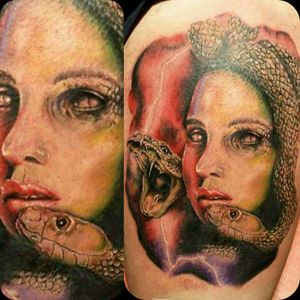 Andromeda Tattoo #EdisonHuerfanoTattoo #andromedatattoo #tattoocolor #tattoorealism #snaketattoos #worldart #worldtattoo #eternalink #Cheyenne #cheyennepenhawk #cheyennetattooequipment #tattoist