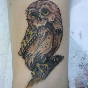 Custom owl tattoo #owl #owltattoo #ankle #ankletattoo #animals #ink #tattoos #girlytattoo #Tattoodo
