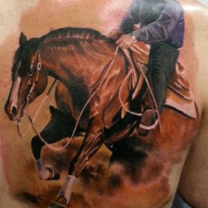 #makskornev #horse #reining #horsetattoo #realistic