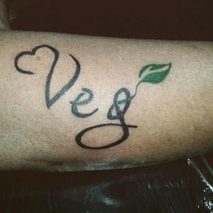 Vegan Tattoo! #TanTattooist #TanSaluceste #Tattoo #Tatuagem #Tattoosp #Tattoodo #veg #vegan