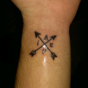 First Tattoo 😍❤ #arrow #family #arrowtattoo #lovetattoo