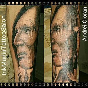 Indian face tattoo