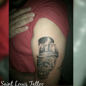 #saintlouistattoo #saintlouis #luistattoo69 #inked #tanapele #caveira #cartola #tattoolife #tattooed #tattoo #friends #tattooarte