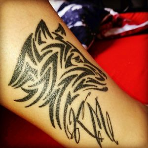 #tribal #coyote #granddad #dead #foreverinmyheart #Familie #tattoowithmeanig #important #firsttattoo