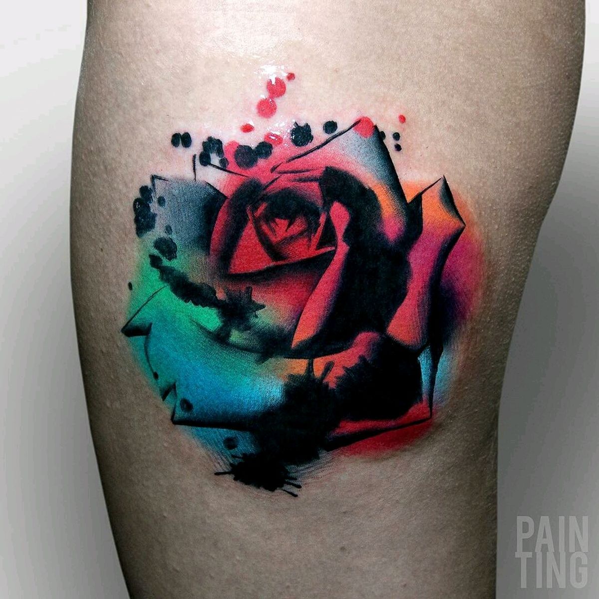 Tattoo uploaded by Claire • By #SyzmonGdowicz #painting #flower #rose # ...