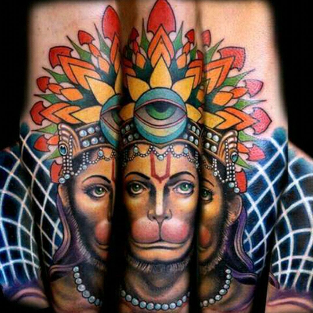 Tattoo uploaded by Ocelotl • #Hanuman #Hindu #Contemporary #Hyperrealism  #Eye #Mandala #Geometry #SacredGeometry #Forearm • Tattoodo