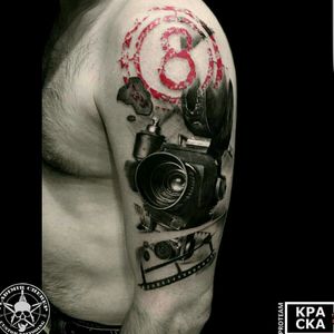 #black #blackwork #blackandgrey #movie #film #fineline #original #design #tattoo #halfsleeve #tattoodo #idea #art #ink #inked #tattooart