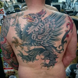Griffin we go finished on Robs back.