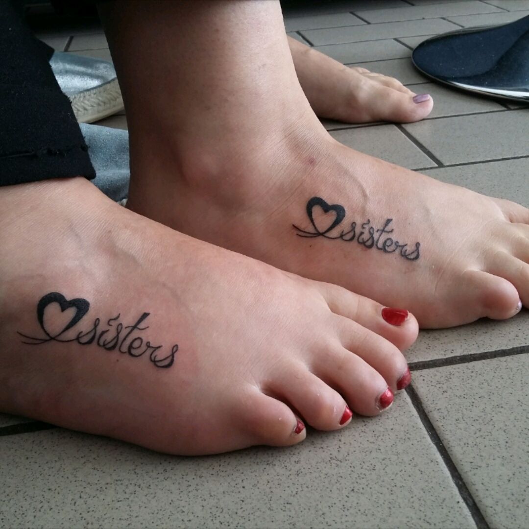 Matching Sister Foot Tattoos