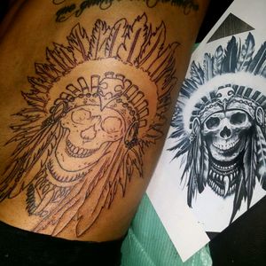 1 sesion  #skull #indian #nativeamarican