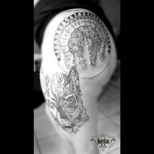#JhordanInkTattoo #Tattoo #Mandala #Wolf #Black #PrimeraSession #Feminina #Girl #Tattooist #Art #ink #LoveTattoo