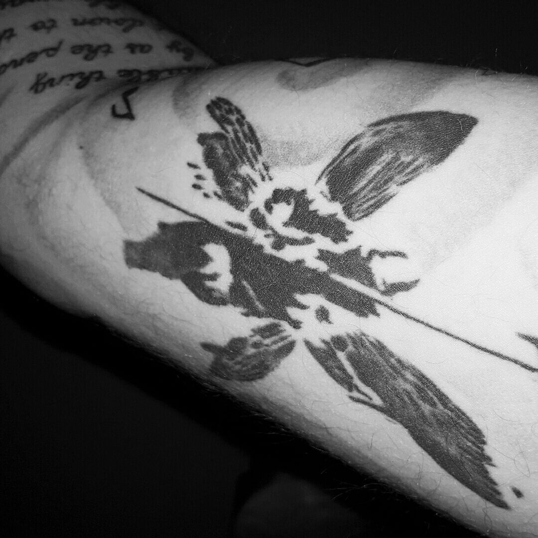 Hybrid theory logo done by Courtney once in a blue moon tattoo Duluth GA   rtattoos