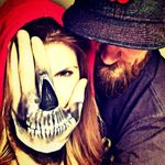 My beautiful wife and me have some fun :) #blackandgray #badass #skull #on #hand #hannover #mobileinkstitution #follow4follow