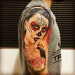 Catrina done in a single session of 9 hours #catrina #fullcolor #realism