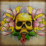 Skull and lotus #tattoosketchbook #skull #tattoo_art_worldwide