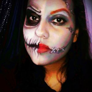 By DZL #jackandsally #nightmarebeforechrismas #halloween #creepy #makeup #bodyart