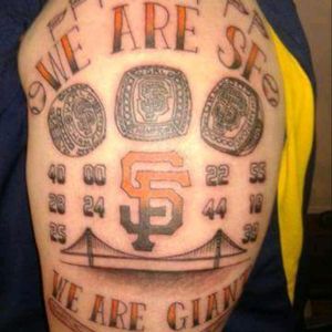 Sf giants tattoo done by travis bruce.