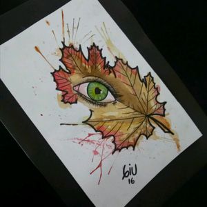 #canadaleaf#eyeleaf#watercolor#autumn #fall#femaletattooer