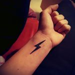 First tattoo :D #wrist #lightnightbolt #lightning #firsttatoo