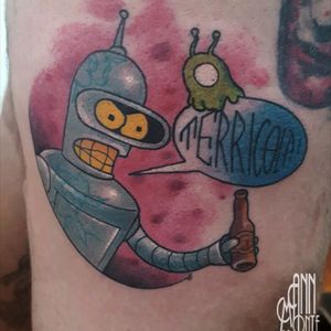 Bender #bender #futurama #tattooed #tattoo_artwork #freak #11001100111001