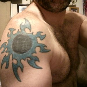 solid black sun tattoos