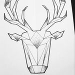 Trying to draw different styles. #deer #geometric #dotted #drawbyme