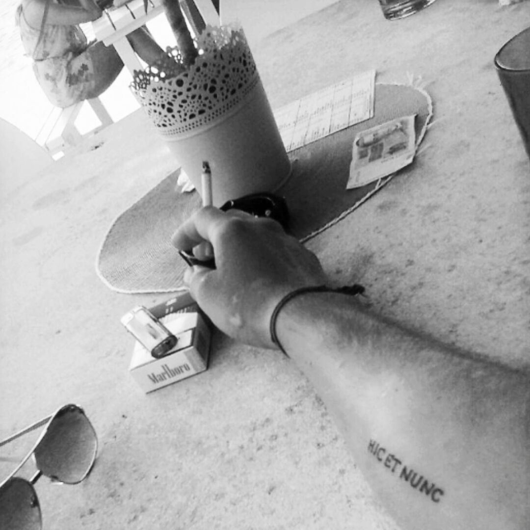 Tattoo uploaded by Giuseppe D'Isidoro Ramos • A reminder #hicetnunc #arm  #written #roman #firsttattoo #tattoo #mood #lifestyle • Tattoodo