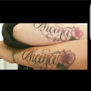 🌺 Ohana🌺 honoring family and sharing atching tats with my lovely daughter 🙏 Ink by #KingifKali