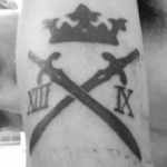 #sword #crown #Black #number #romannerals #romannumbers #romannumberstattoo