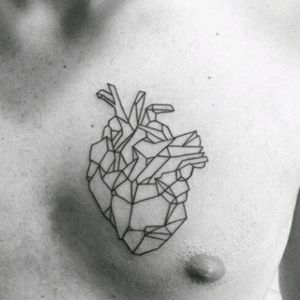 They say I do not have a heart, but now?#heart #geomeric #linework