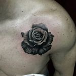 Second ever black and grey rose tattoo I did 😶 #tattoo #rose #rosetattoo #blackandgrey  #blackandgreyrose #realistic #realisticrose #realisticrosetattoo 😊