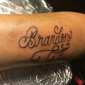 Sons name on a client ! She held strong .