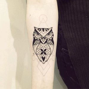 Owl tattoo by Violette.