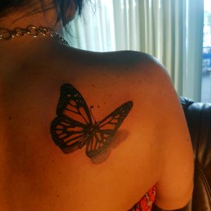 A tattoo done to my mother. She loves it and i loved to do it. 😃#butterfly #butterfly3D  #animal  #art #realistic