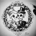 Até que a morte os separe. Não... Pera... #skull #love #tattoo #tattoo2me #desenho #art #drawing #drawing2me #tatowierung #t4ttoois #tatouage #tonoinsptattoos #tattoodo #tattoobrasil