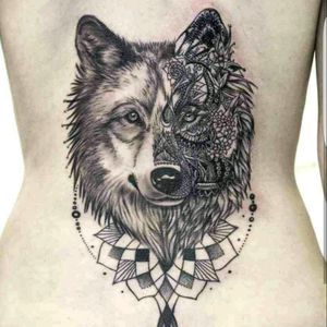 #tattoo #animal #animalhead #wolf #mandala #geometrical #ornament #tribal #ornamental #blackwork #blackandgrey #meganmassacre #dreamtattoo #ink #tattoos #tattooed #Tattoodo #wolftattoo