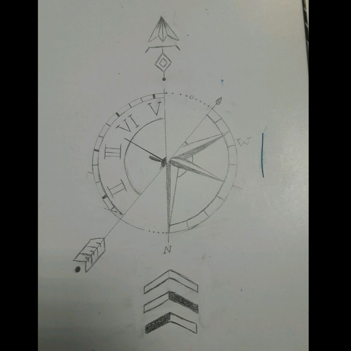 Tattoo uploaded by Ju • This is a tattoo i drew on my school desk when ...